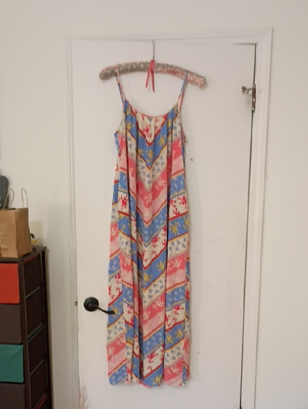 Lovestitch Chevron Floral Maxi Dress W. Pockets S